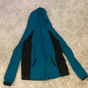 Justice Teal and Black Hoodie